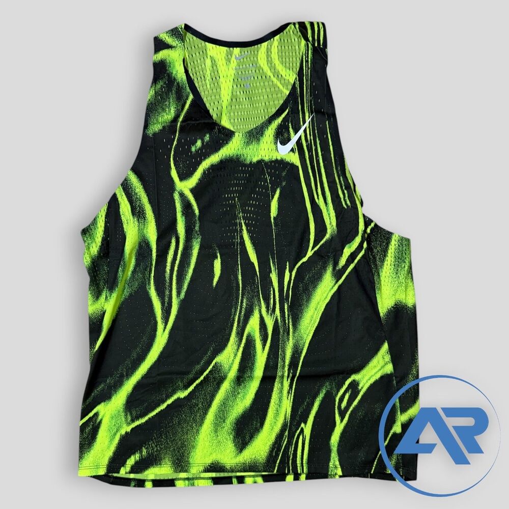 Nike AeroSwift Dri-Fit ADV Running Singlet Volt/Black Mens Size S HV2643-702